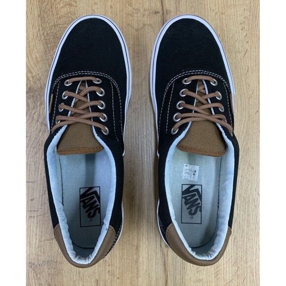 Vans Era Black Brown Canvas Lace Up Sneakers Men’s Size 9.5 Casual Shoes main image 6